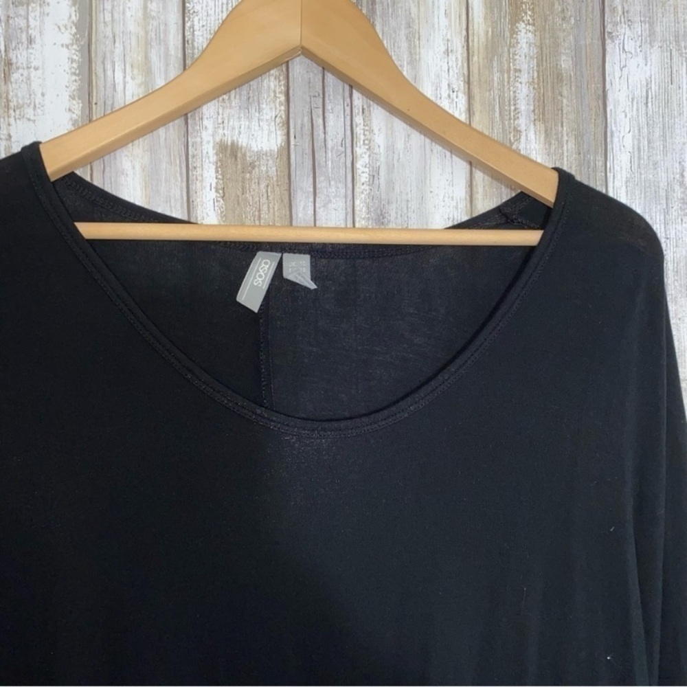 ASOS Black Stretch Oversized Blouse - Picture 2 of 4